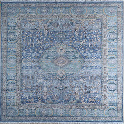 Someplace In Time Blue Hand Knotted Wool Rugs -Ea-3006(Cs-01) Jaipur Rugs  USA